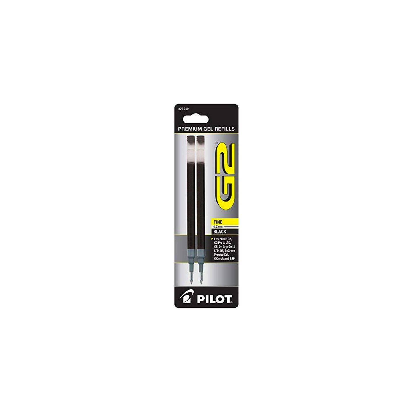 EP1L: Pilot G2 Refills - Black - 0.7mm - 2-pack